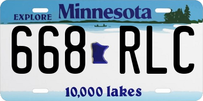 MN license plate 668RLC