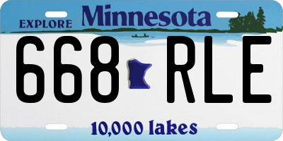 MN license plate 668RLE