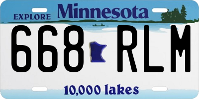 MN license plate 668RLM