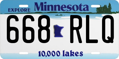 MN license plate 668RLQ