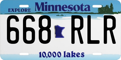 MN license plate 668RLR
