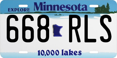 MN license plate 668RLS