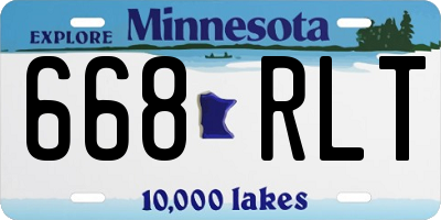 MN license plate 668RLT