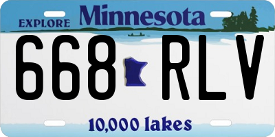 MN license plate 668RLV