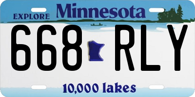 MN license plate 668RLY