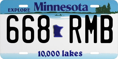MN license plate 668RMB