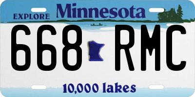 MN license plate 668RMC