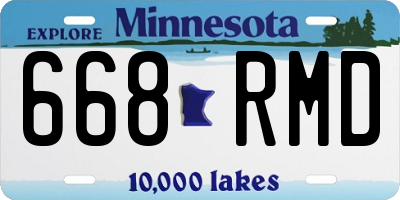 MN license plate 668RMD