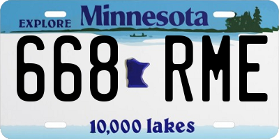 MN license plate 668RME