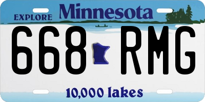 MN license plate 668RMG