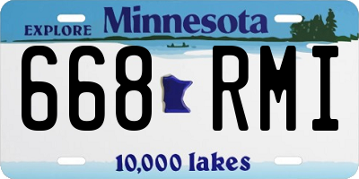MN license plate 668RMI