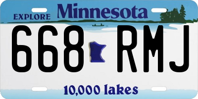 MN license plate 668RMJ
