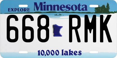 MN license plate 668RMK