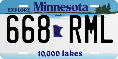 MN license plate 668RML
