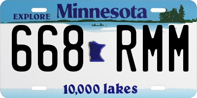 MN license plate 668RMM