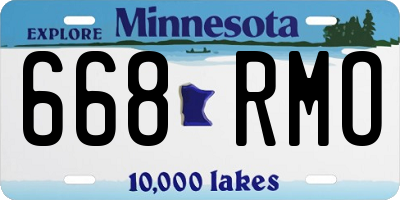 MN license plate 668RMO