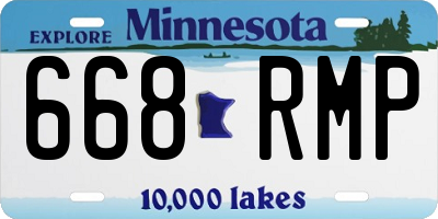 MN license plate 668RMP