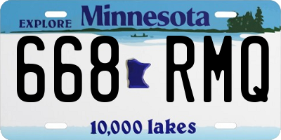 MN license plate 668RMQ