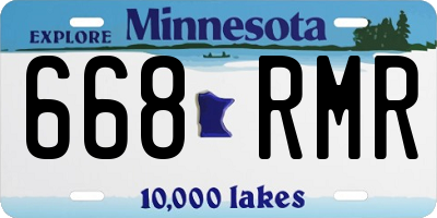 MN license plate 668RMR