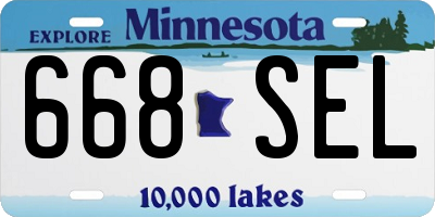 MN license plate 668SEL