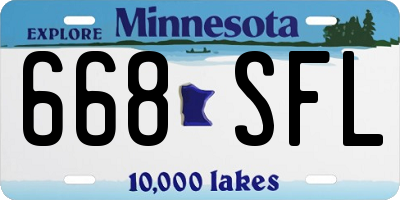 MN license plate 668SFL