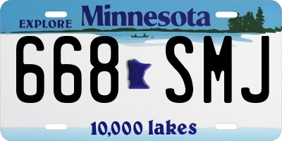 MN license plate 668SMJ