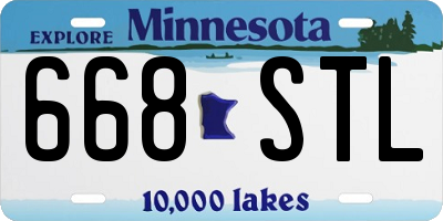 MN license plate 668STL