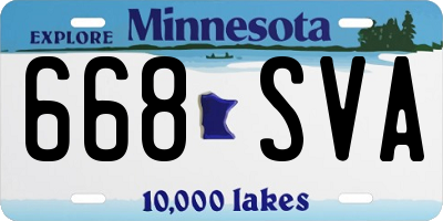 MN license plate 668SVA