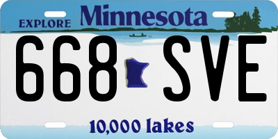 MN license plate 668SVE