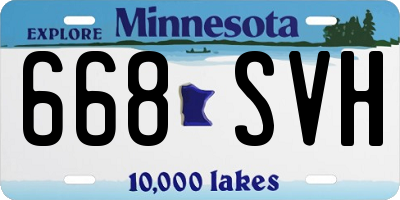 MN license plate 668SVH
