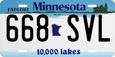 MN license plate 668SVL