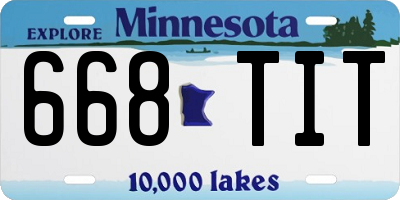 MN license plate 668TIT