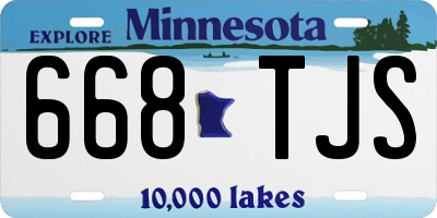 MN license plate 668TJS