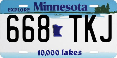 MN license plate 668TKJ
