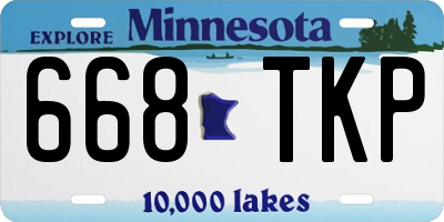 MN license plate 668TKP