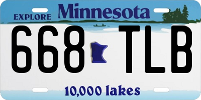MN license plate 668TLB