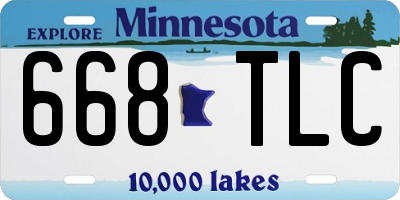 MN license plate 668TLC