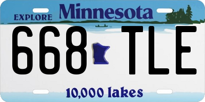 MN license plate 668TLE