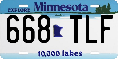 MN license plate 668TLF