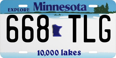 MN license plate 668TLG