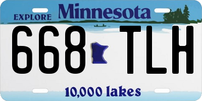 MN license plate 668TLH