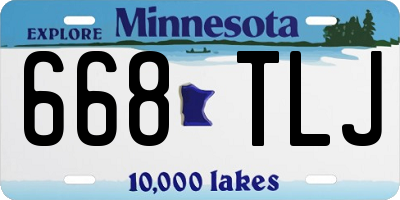 MN license plate 668TLJ