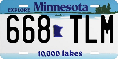 MN license plate 668TLM