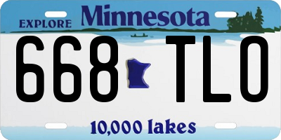 MN license plate 668TLO