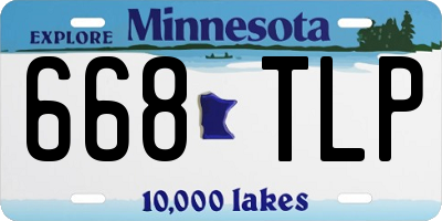 MN license plate 668TLP