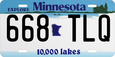 MN license plate 668TLQ