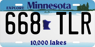 MN license plate 668TLR