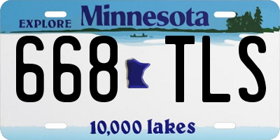 MN license plate 668TLS