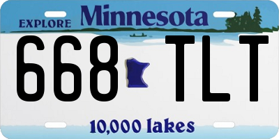 MN license plate 668TLT