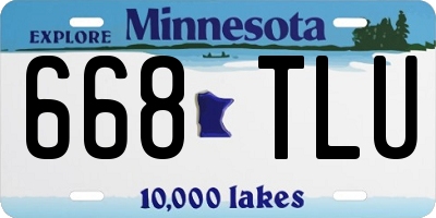 MN license plate 668TLU